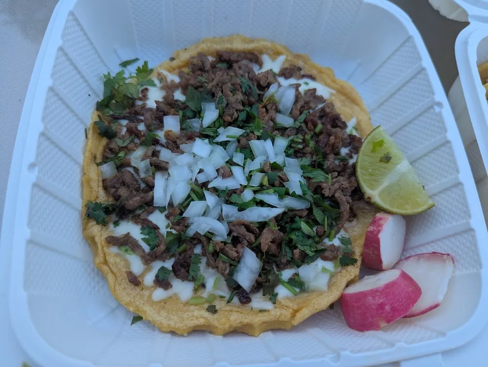 L-R Assorted Tacos & Pellizcadas