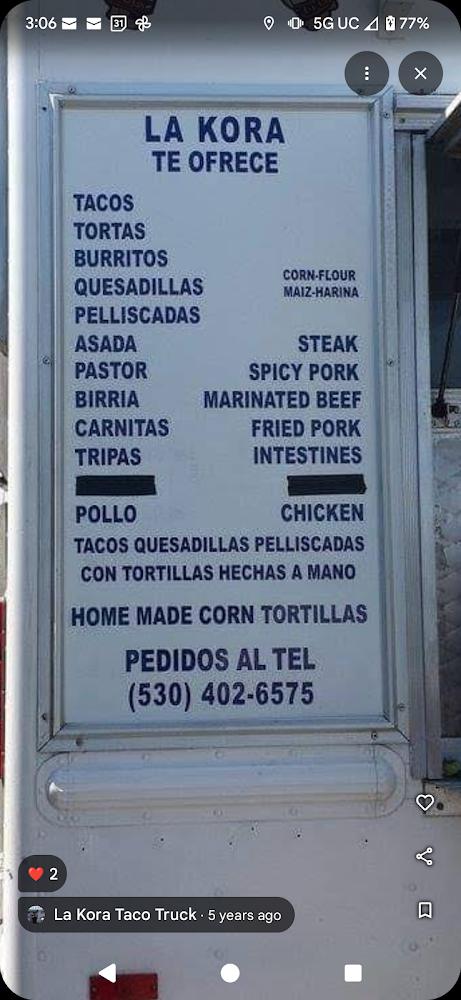 La Kora Taco Truck Quesadillas